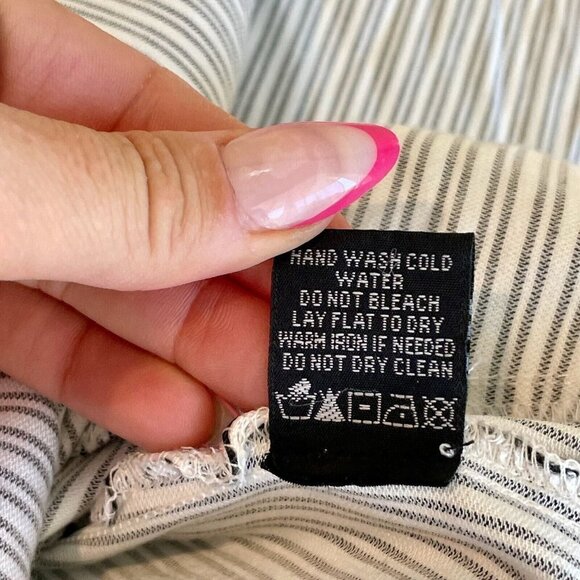 Velvet Heart Off Shoulder Fit & Flare Dress Womens L Black Belted Striped Ruffle - Picture 6 of 10